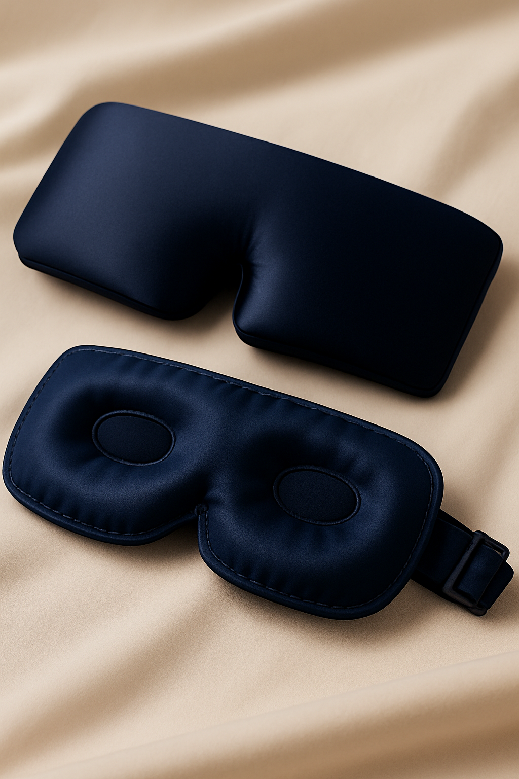 ZenAura™ – Luxe  Zijde Slaapmasker met Drukvrije Oogkussens