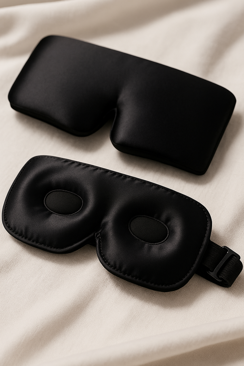 ZenAura™ – Luxe  Zijde Slaapmasker met Drukvrije Oogkussens